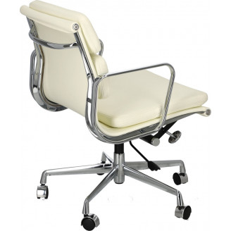 Fotel biurowy gabinetowy CH2171T biała skóra D2.Design