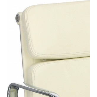 Fotel biurowy gabinetowy CH2171T biała skóra D2.Design