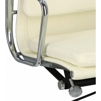 Fotel biurowy gabinetowy CH2171T biała skóra D2.Design