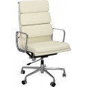 Fotel biurowy gabinetowy CH2191T biała skóra D2.Design do biurka.