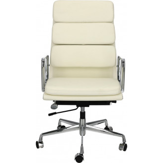 Fotel biurowy gabinetowy CH2191T biała skóra D2.Design