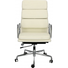 Fotel biurowy gabinetowy CH2191T biała skóra D2.Design