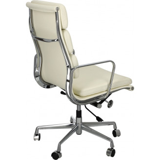 Fotel biurowy gabinetowy CH2191T biała skóra D2.Design