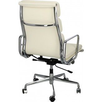 Fotel biurowy gabinetowy CH2191T biała skóra D2.Design