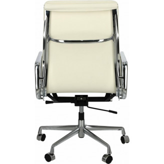 Fotel biurowy gabinetowy CH2191T biała skóra D2.Design
