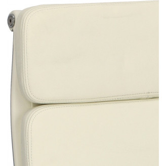 Fotel biurowy gabinetowy CH2191T biała skóra D2.Design