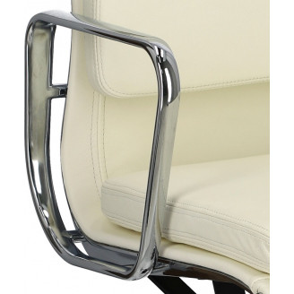 Fotel biurowy gabinetowy CH2191T biała skóra D2.Design