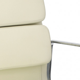 Fotel biurowy gabinetowy CH2191T biała skóra D2.Design