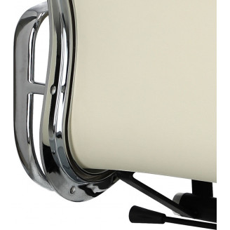 Fotel biurowy gabinetowy CH2191T biała skóra D2.Design