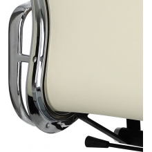 Fotel biurowy gabinetowy CH2191T biała skóra D2.Design
