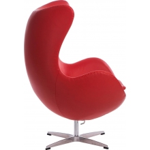 Fotel obrotowy Jajo czerwona skóra Premium D2.Design