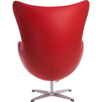 Fotel obrotowy Jajo czerwona skóra Premium D2.Design