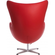 Fotel obrotowy Jajo czerwona skóra Premium D2.Design