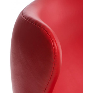Fotel obrotowy Jajo czerwona skóra Premium D2.Design