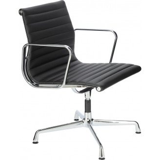 Fotel konferencyjny gabinetowy CH1081T czarna skóra D2.Design