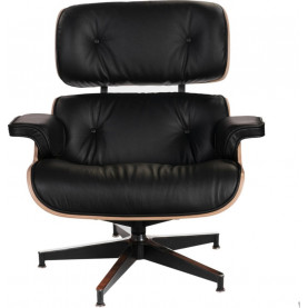 Designerski Fotel obrotowy Vip czarny/palisander D2.Design do salonu i sypialni. 2
