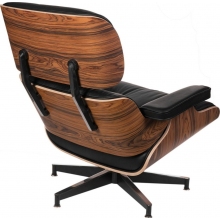 Fotel skórzany obrotowy Vip czarny/palisander D2.Design