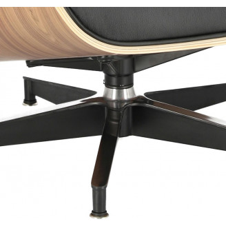 Fotel skórzany obrotowy Vip czarny/orzech D2.Design