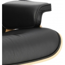 Fotel skórzany obrotowy Vip czarny/orzech D2.Design