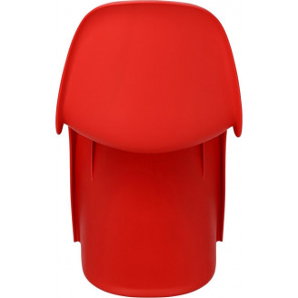 Krzesło designerskie z tworzywa Balance PP czerwone D2.Design