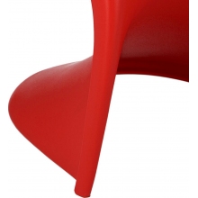 Krzesło designerskie z tworzywa Balance PP czerwone D2.Design