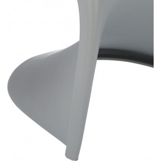 Krzesło designerskie z tworzywa Balance jasno szare D2.Design