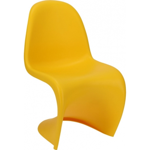 Krzesło designerskie z tworzywa Balance żółte D2.Design do salonu, jadalni i restauracji.