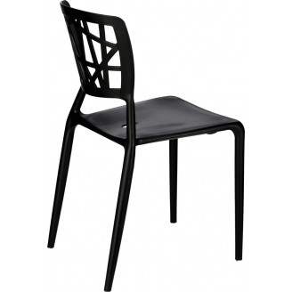 Krzesło ażurowe z tworzywa Bush czarne D2.Design