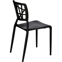 Krzesło ażurowe z tworzywa Bush czarne D2.Design