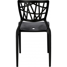 Krzesło ażurowe z tworzywa Bush czarne D2.Design