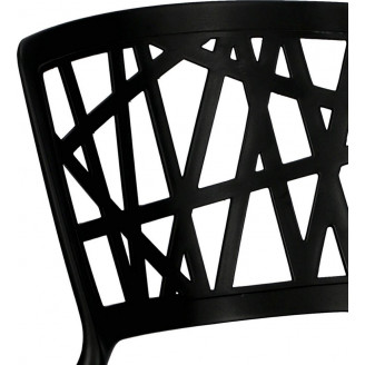 Krzesło ażurowe z tworzywa Bush czarne D2.Design