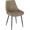 Stylowe Krzesło zamszowe Floyd brązowy/czarnye D2.Design do stołu.