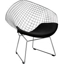 Designerskie Krzesło metalowe Harry Arm chrom/czarny D2.Design do kuchni i jadalni.