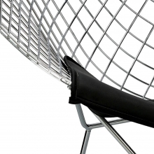 Krzesło metalowe druciane Harry Arm chrom/czarny D2.Design