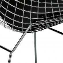 Krzesło metalowe druciane Harry Arm chrom/czarny D2.Design