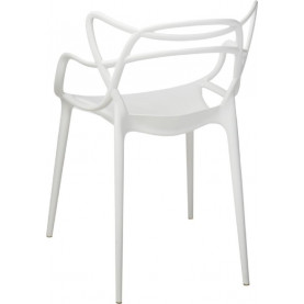 Designerskie Krzesło ażurowe z tworzywa Lexi białe D2.Design do kuchni, kawiarni i restauracji. 2