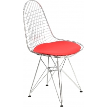 Krzesło metalowe ażurowe Net chrom/czerwony D2.Design