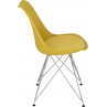 Designerskie Krzesło nowoczesne z poduszką Norden DSR żółty/chrom D2.Design do kuchni, kawiarni i restauracji.