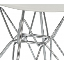 Krzesło z tworzywa P016 PP jasny szary/chrom D2.Design