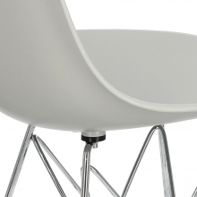 Krzesło z tworzywa P016 PP jasny szary/chrom D2.Design