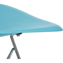 Krzesło z tworzywa P016 PP jasno niebieski/chrom D2.Design