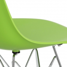 Krzesło z tworzywa P016 PP zielony/chrom D2.Design