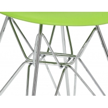 Krzesło z tworzywa P016 PP zielony/chrom D2.Design