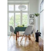 Krzesło skandynawskie na drewnianych nogach P016W PP biały/buk D2.Design