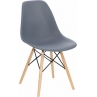 Stylowe Krzesło skandynawskie z tworzywa P016W PP ciemno szary/buk D2.Design do kuchni, salonu i restauracji.
