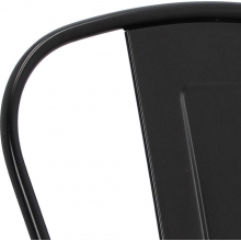 Krzesło metalowe industrialne Paris Wood czarny/sosna naturalna D2.Design