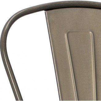 Krzesło metalowe industrialne Paris Wood metaliczny/sosna naturalna D2.Design