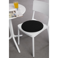 Poduszka dekoracyjna na krzesło okrągła czarna Intesi