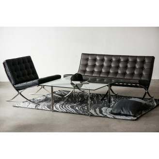 Stolik szklany kwadratowy BA1 100x100 przeźroczysty D2.Design