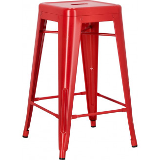 Stołek barowy metalowy Paris 66 czerwony D2.Design